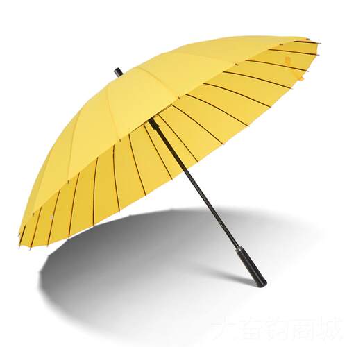 正品雨伞动4骨抗风直直柄加2大加固自结实抗风家庭大伞长柄大号杆