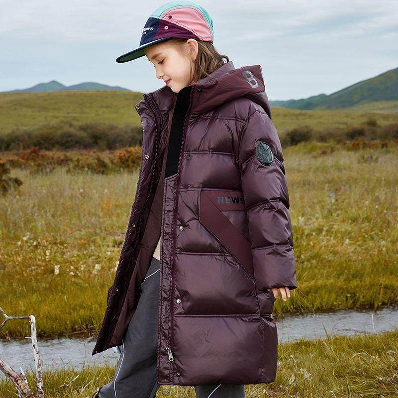 新款女童羽绒服中长款洋