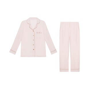 爱慕女士睡衣纯棉布料100%全棉2025年新款春夏长袖长裤家居服套装