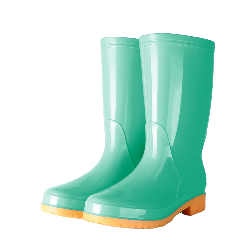 雨鞋雨靴水鞋胶鞋水靴套鞋加棉女士防滑中筒时尚四季网纱耐磨女款