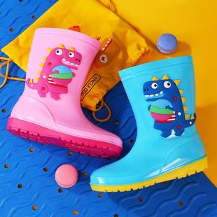 儿童雨鞋男童女童水鞋防滑胶鞋小学生上学专用中大童男孩女款雨靴