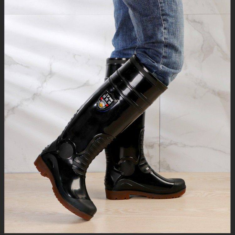 特高筒雨鞋46cm过膝加长筒牛筋底防滑耐磨雨靴水鞋男男士防水工矿