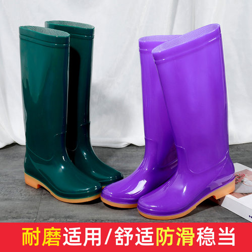 雨鞋女款水鞋雨靴女士长筒加厚防水防滑加绒保暖中筒成人短筒胶鞋