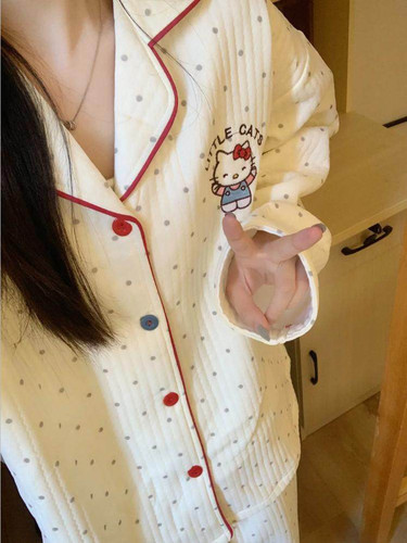 【24款可选】冬日卡通甜美少女加厚空气棉夹层长袖可外穿家居服M