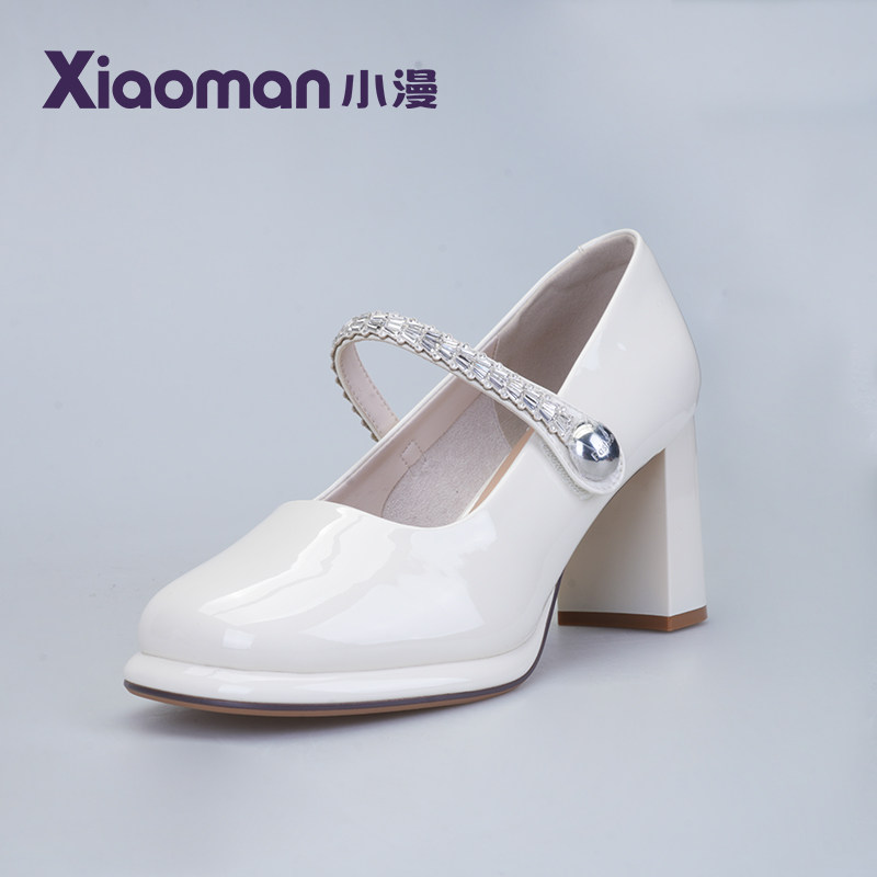 小漫法式单鞋女2026春季新款粗跟约会高跟鞋百搭舒适配裙子单鞋,女鞋,玛丽珍鞋,淘宝优惠券,粉丝福利购,淘宝优惠卷