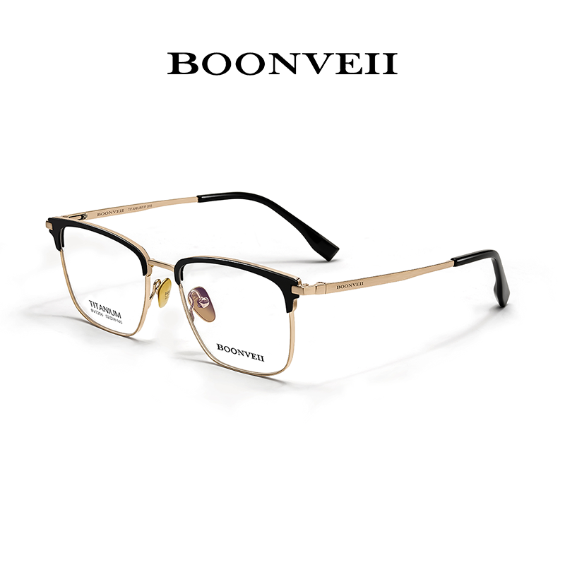 BOONVEII男商务简约纯钛眉线框