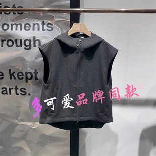 心跳 2025秋新连帽休闲马甲外套BDS3MD3036一万簇 播女装 商场同款