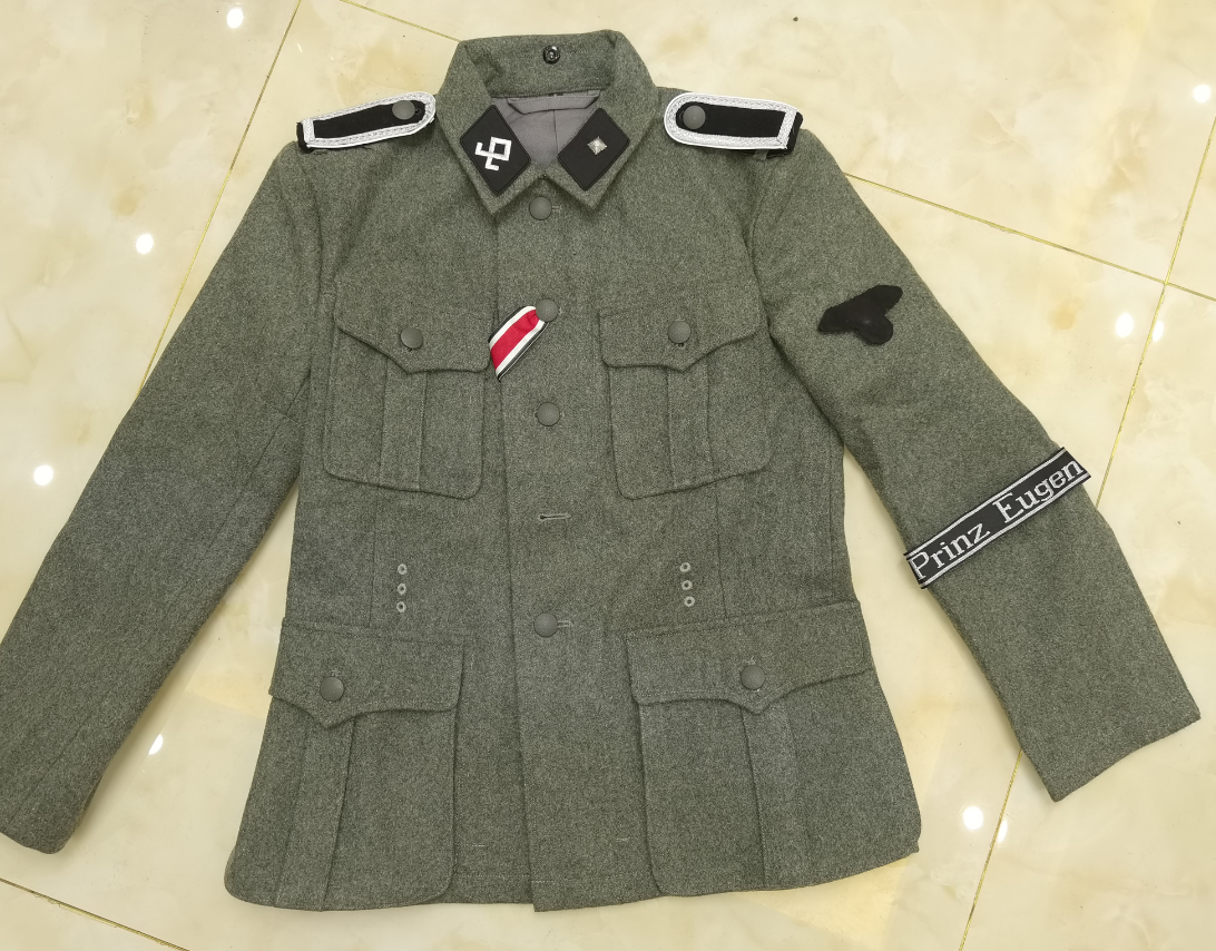 德国精英M40欧根亲王灰色羊毛呢野战服上衣套装 多款可选