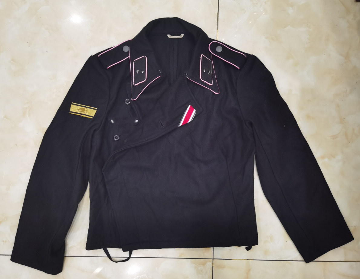 德国黑色羊毛呢国防坦克小兵夹克制服