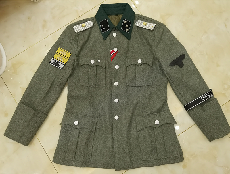 德军LAH景卫旗队突击小队长少尉M36军关原野灰野战服套服