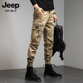新款 机能伞兵长裤 美式 裤 JEEP吉普男士 多口袋休闲裤 工装 束脚裤