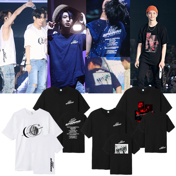 GOT7组合世巡演唱会KEEP SPINNING周边打歌衣服同款短袖T恤