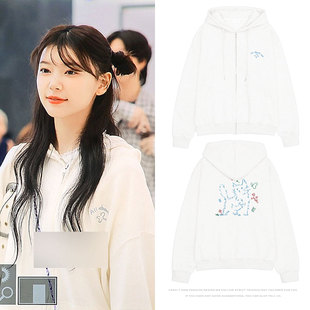 ILLIT境萌花MOKA同款卫衣服宽松印花跳舞拉链开衫百搭男女装外套