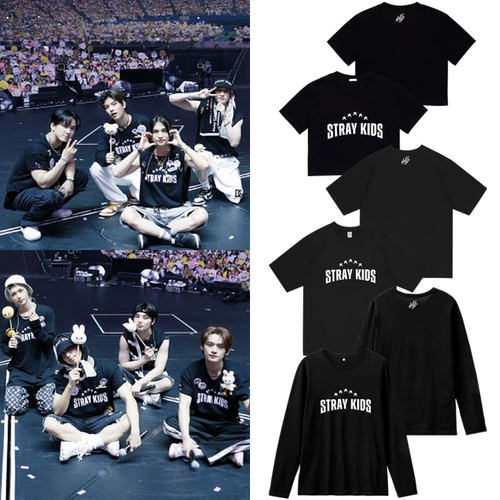 StrayKids2023日巡演唱会5STAR周边黄铉辰金昇玟同款衣服短袖T恤