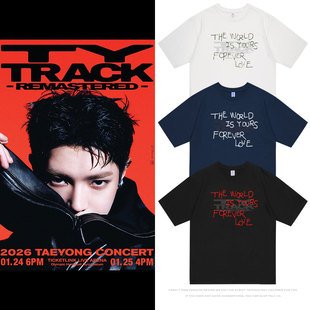 NCT127李泰容2026演唱会周边同款短袖T恤纯棉宽松印花四季打底衫