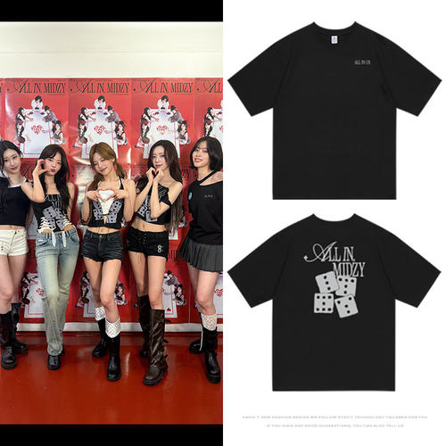 ITZY2026FM演唱会周边衣服同款短袖T恤印花宽松230g纯棉上衣男女