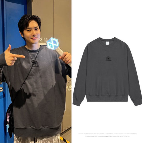 EXO金俊勉演唱会2024 SUHO SUHOME日本场周边同款卫衣圆领上衣服