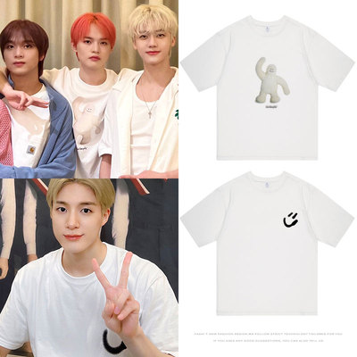 NCTDREAM李帝努钟辰乐同款短袖T恤上衣服纯棉印花宽松打底衫夏季