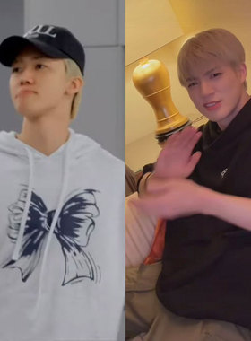 NCTDREAM李帝努罗渽民同款卫衣服宽松印花薄款加绒秋冬套头连帽衫