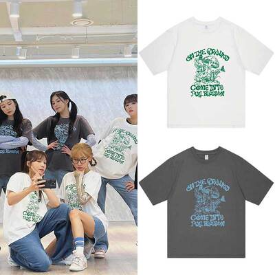 APINK郑恩地朴初珑尹普美金南珠吴夏荣同款短袖T恤宽松纯棉上衣服