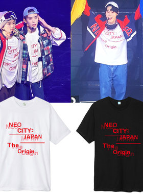 NCT127组合世巡演唱会周边郑在玹金道英同款短袖T恤