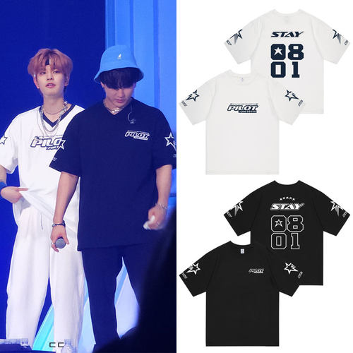 StrayKids 3rdFM演唱会PilotFor5STAR周边方灿黄铉辰同款短袖t恤