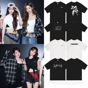 2025LESSERAFIM演唱会周边金采源许允真中村一叶衣服同款短袖T恤