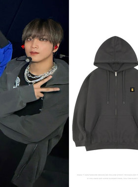 NCT127DREAM李东赫楷灿舞台同款卫衣服拉链印花连帽开衫外套秋冬