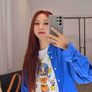 MAMAMOO文星伊玟星同款短袖T恤街拍宽松落肩纯棉印花打底衫上衣服