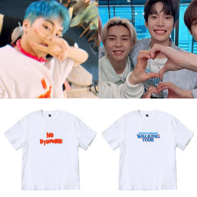 NCT127李马克金道英MV同款短袖T恤宽松男女打歌衣服纯棉印花夏