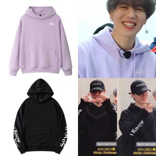 上衣服 秋冬印花男女套头连帽衫 GOT7金有谦同款 卫衣加绒薄款