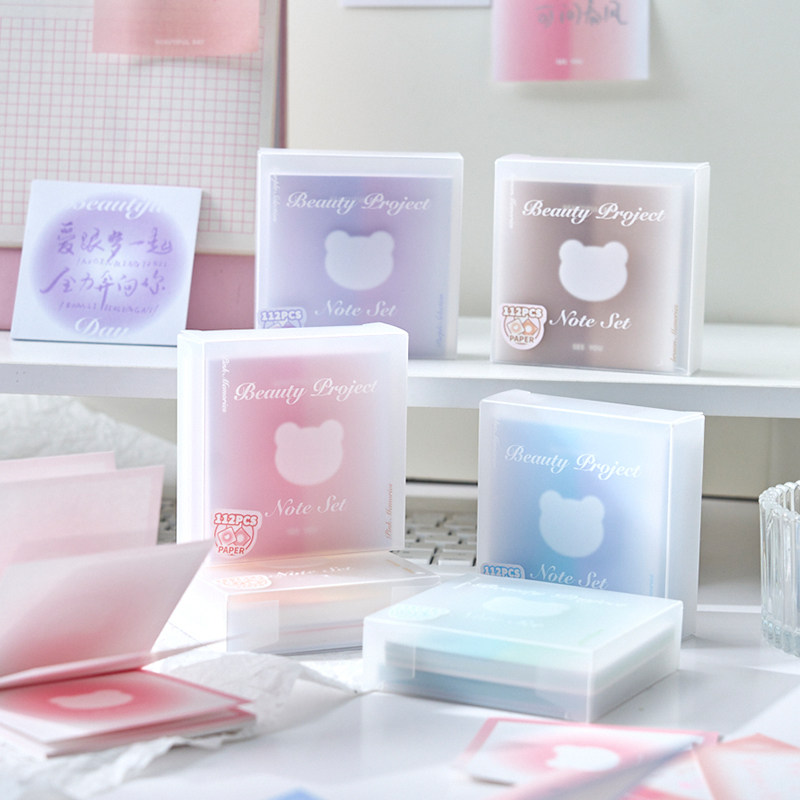 渐变色组合盒装便签本便利贴硫酸纸DIY手工折纸手帐素材留言纸,文具电教/文化用品/商务用品,便签本/便条纸/N次贴,淘宝优惠券,粉丝福利购,淘宝优惠卷