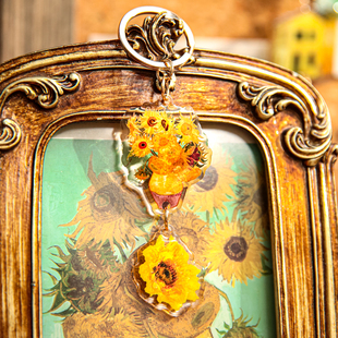 挚爱梵高油画亚克力挂件高颜值百搭钥匙扣背包包装饰挂件伴手礼物