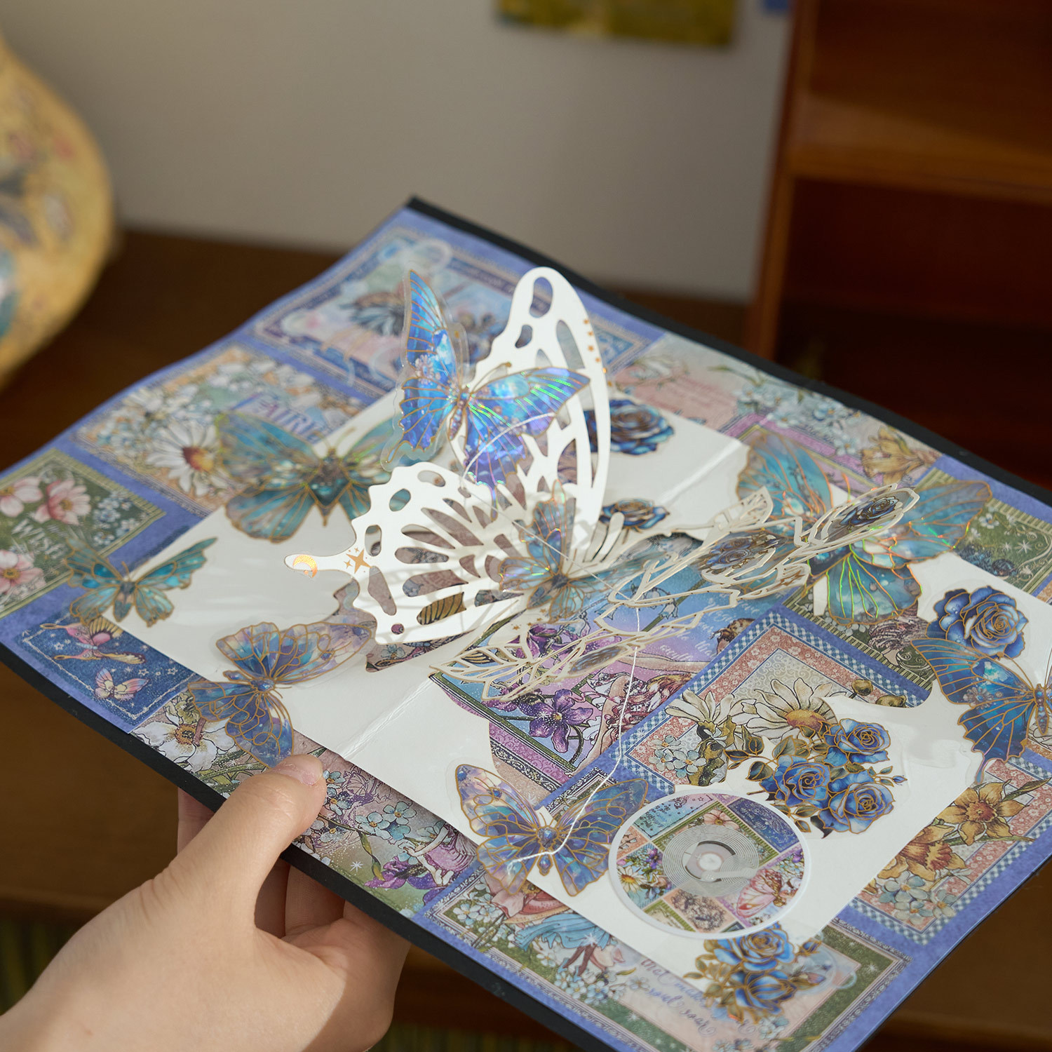 创意复古蝴蝶手工diy立体书材料包自制节日送男女朋友贺卡礼物