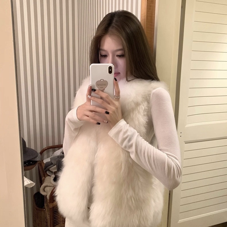 冬上新极简百搭纯色高级感翻领小众设计感宽松无袖外套马甲