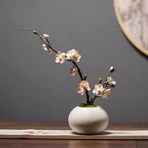 手感仿真梅花中式禅意腊梅花干枝花假花绢花客厅室内装饰艺术摆件 - 封面