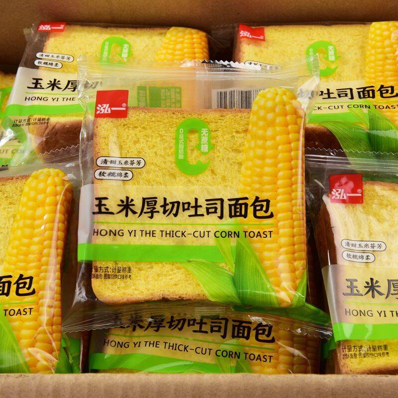 泓一无蔗糖玉米厚切吐司1000g