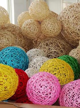 藤球 幼儿园商场酒吧酒店国庆元旦春节个性装饰 拍摄道具吊饰挂饰