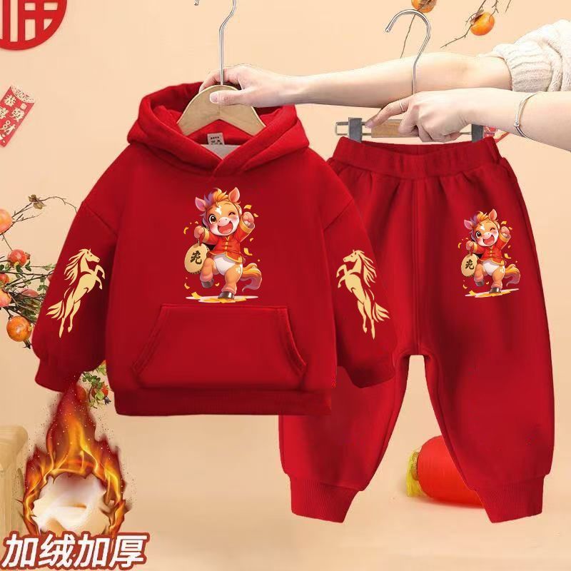 儿童卫衣套装秋冬装2026