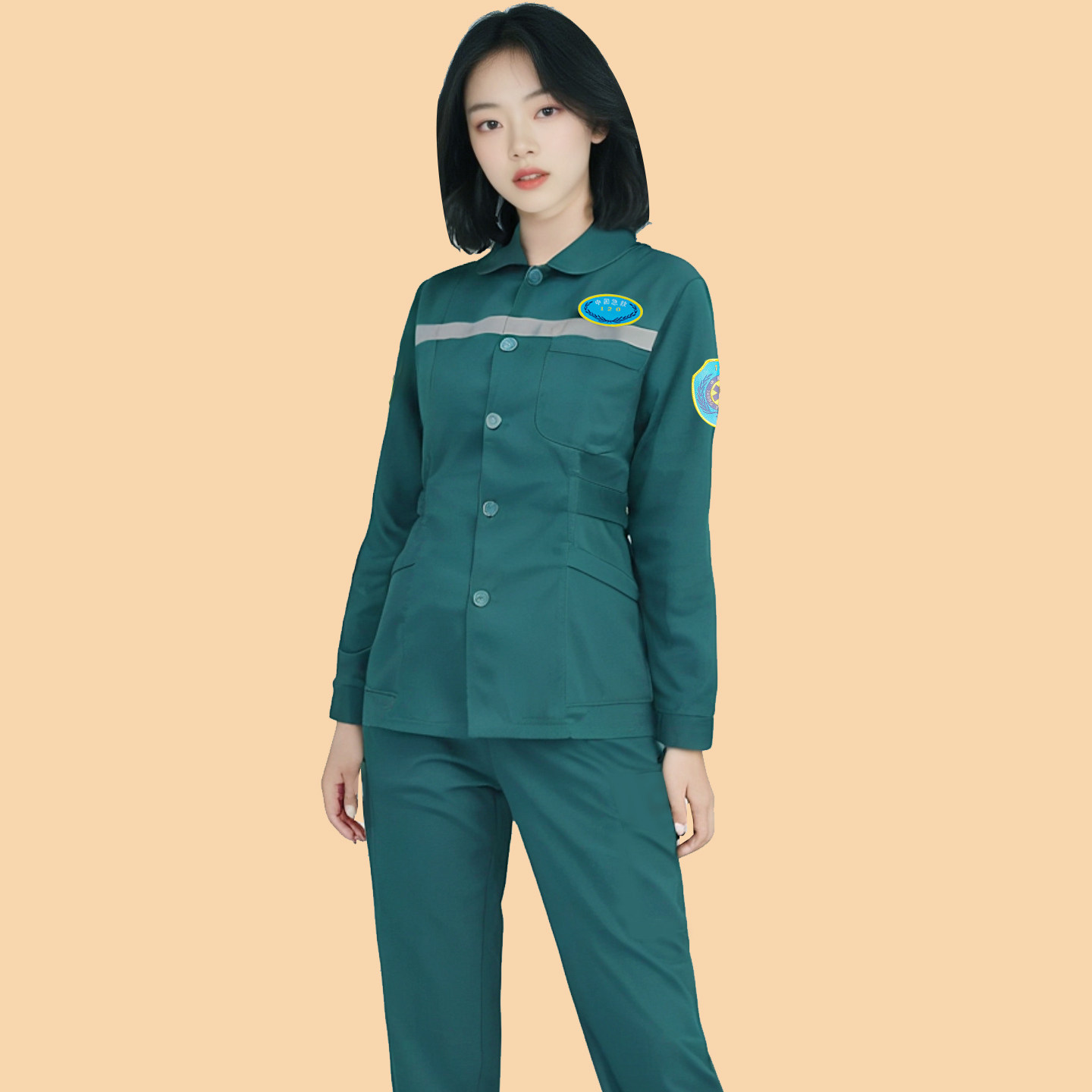 护士服女墨绿色120急救中心急诊科工作服院前出诊医护制服定大码