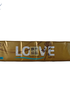 清风金装4层原木手帕纸18包/条