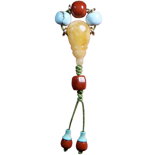 南红蜜蜡绿松石佛头小金刚百香籽配饰全套星月菩提手串链配饰套装