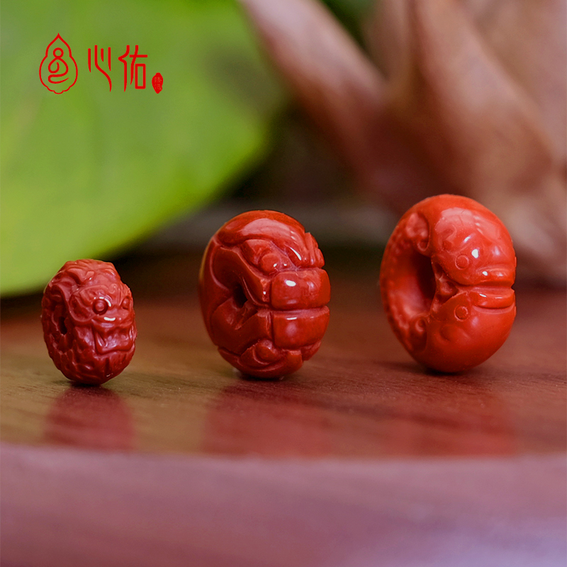 心佑南红龙扣背云星月菩提配饰