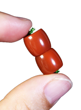心佑保真南红直切桶珠菩提配饰