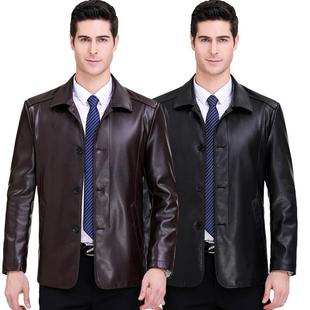 秋1978 高档冬季 翻领扣外子款 衣男士 0绵羊皮皮夹克中年套男 新款