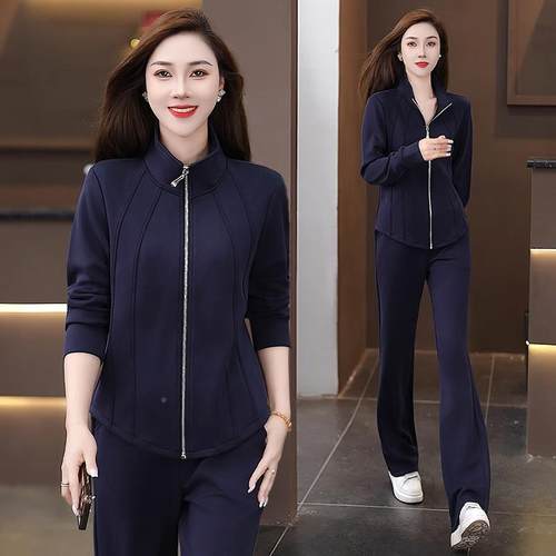 身春秋季装运动装套女妈步妈202966389455新款减龄修身显瘦跑健休