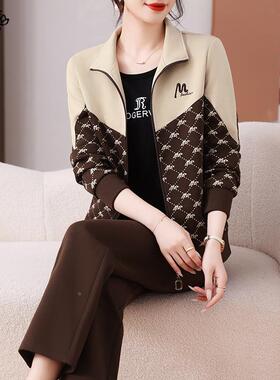 0多岁妈妈秋气装外5qjd2860z套闲大码休中老年运动服套装女春秋洋