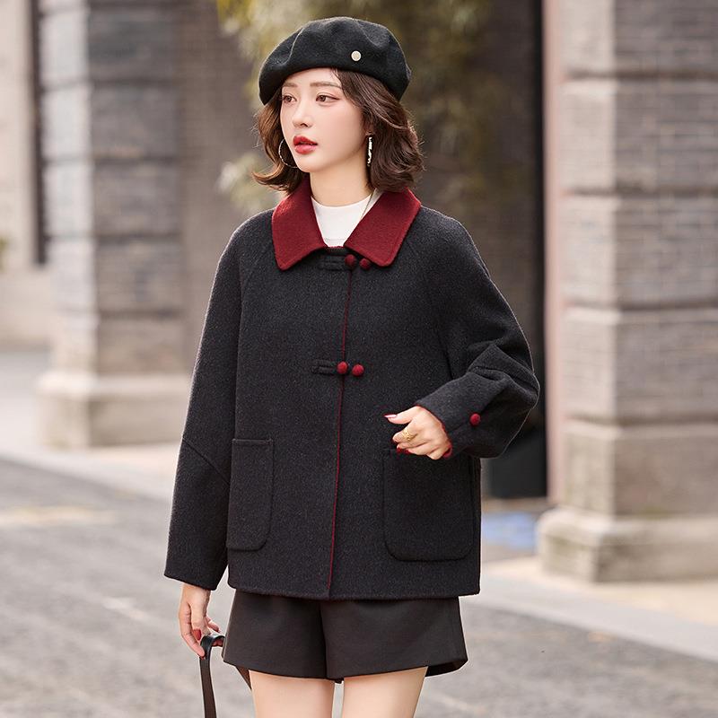 小子气X质减龄双面YX86519-大衣女2025秋冬高新款级感个羊毛呢外