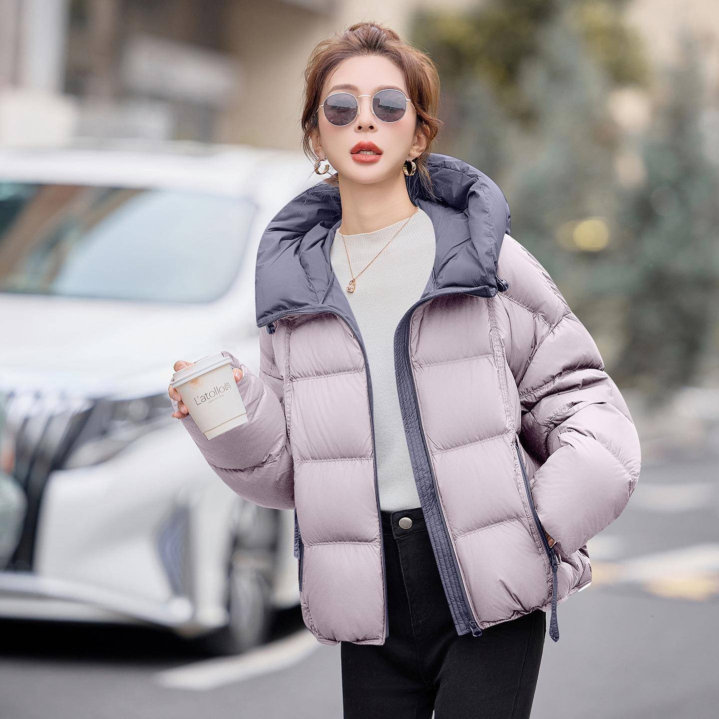 高端芙羽绒服泡2025ME59181-冬季新款女时尚宽松加厚面包服短外套