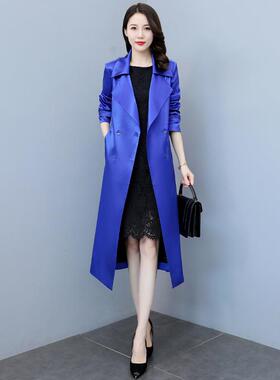 ZHANG280红色风女衣中长款春2025今年早流行秋新款垂设计感修身春